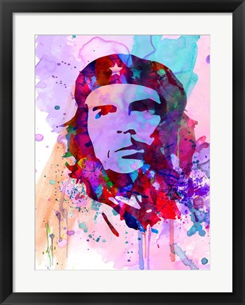 Framed Che Guevara Watercolor 2 Print