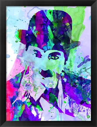 Framed Chaplin Watercolor Print