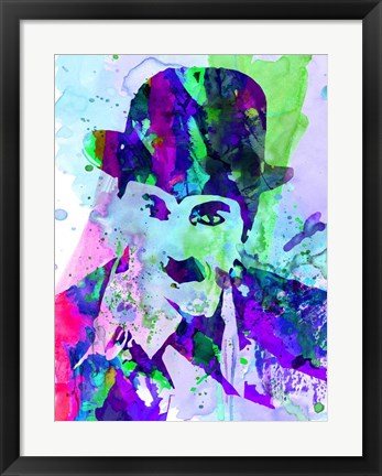 Framed Chaplin Watercolor Print