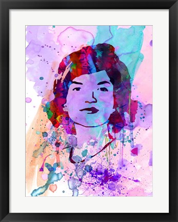 Framed Jackie Kennedy Watercolor Print