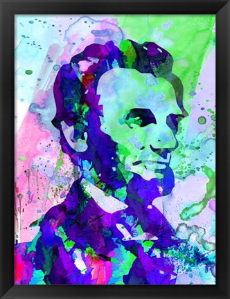 Framed Lincoln Watercolor Print