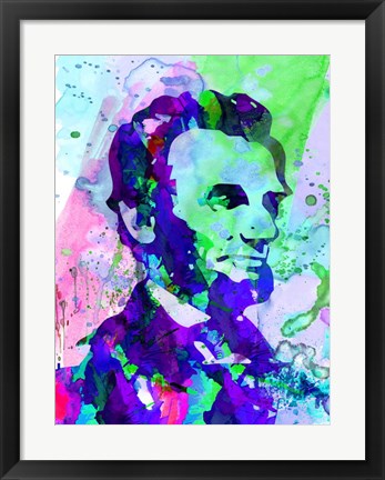 Framed Lincoln Watercolor Print