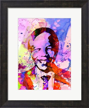 Framed Nelson Mandela Watercolor Print