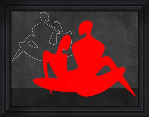 Framed Red Couple 3 Print