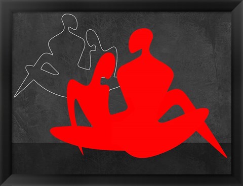 Framed Red Couple 3 Print