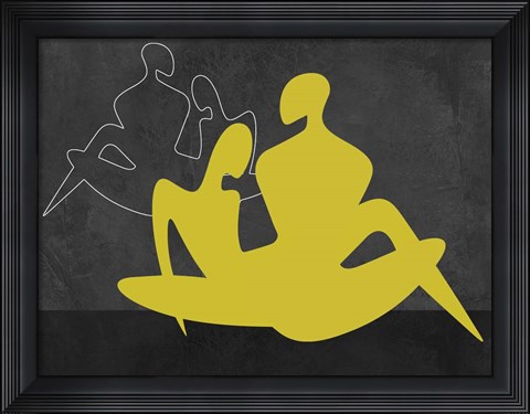 Framed Yellow Couple Print