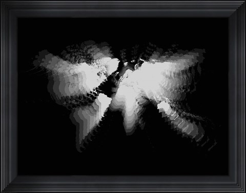 Framed White Radiant World Map Print