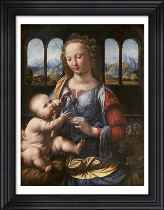 Framed Madonna of the Carnation Print