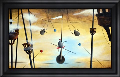 Framed On The Rope Print