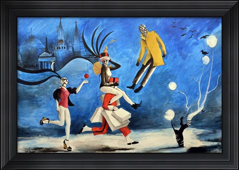 Framed Moscow Night Print