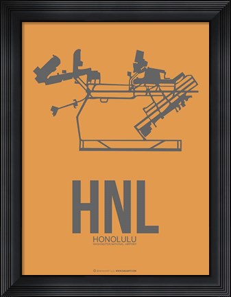 Framed HNL Honolulu Airport 2 Print