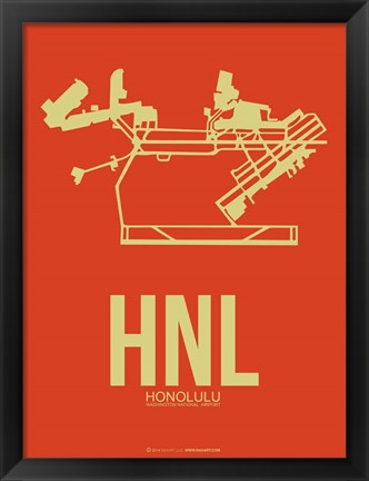 Framed HNL Honolulu Airport 3 Print