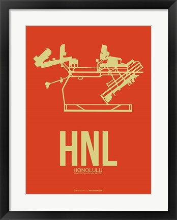 Framed HNL Honolulu Airport 3 Print