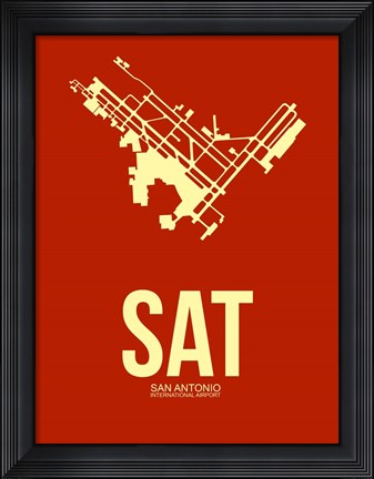 Framed SAT San Antonio Airport 1 Print
