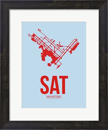Framed SAT San Antonio Airport 2 Print