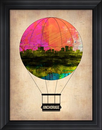 Framed Anchorage Air Balloon Print