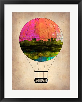 Framed Anchorage Air Balloon Print