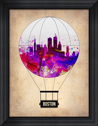 Framed Boston Air Balloon Print