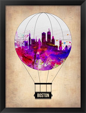 Framed Boston Air Balloon Print