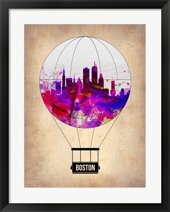 Framed Boston Air Balloon Print