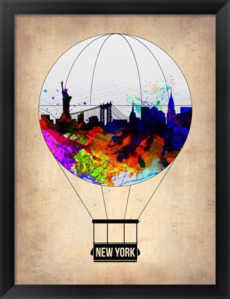 Framed New York Air Balloon Print