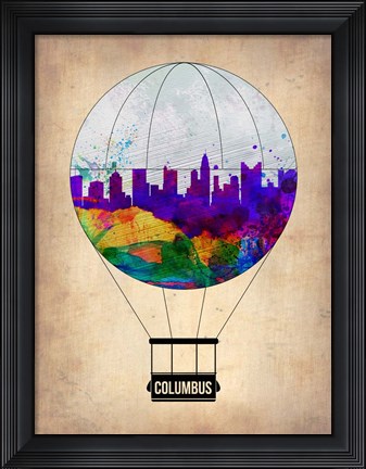 Framed Columbus Air Balloon Print