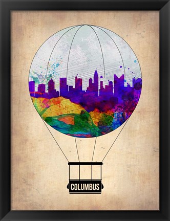 Framed Columbus Air Balloon Print