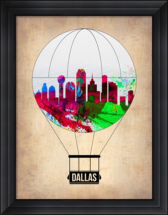 Framed Dallas Air Balloon Print