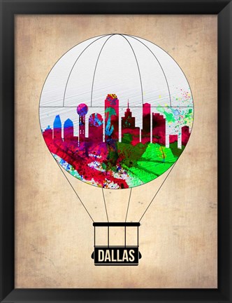 Framed Dallas Air Balloon Print