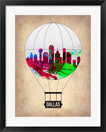 Framed Dallas Air Balloon Print