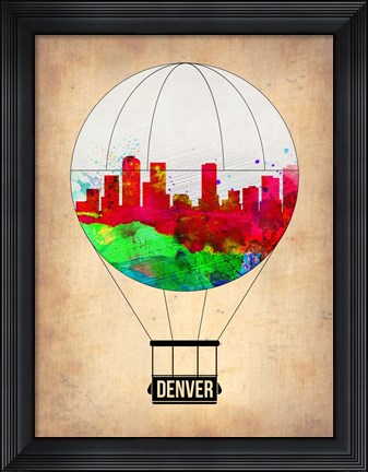 Framed Denver  Air Balloon Print