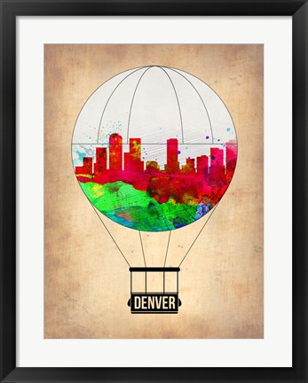 Framed Denver  Air Balloon Print