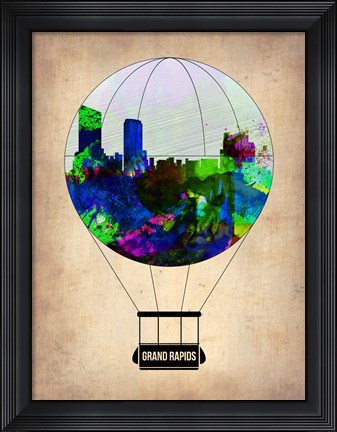 Framed Grand Rapids Air Balloon Print