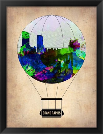 Framed Grand Rapids Air Balloon Print