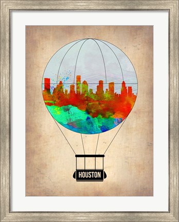 Framed Houston Air Balloon Print