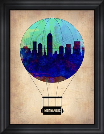 Framed Indianapolis Air Balloon Print