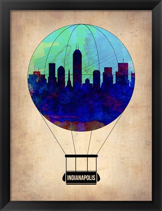 Framed Indianapolis Air Balloon Print