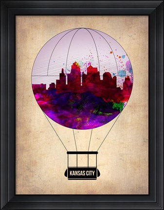 Framed Kansas Air Balloon Print