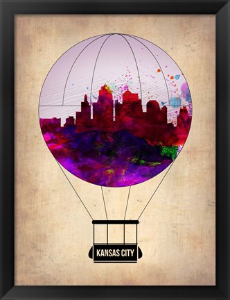 Framed Kansas Air Balloon Print