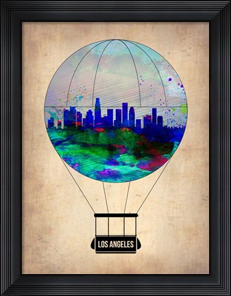 Framed Los Angeles Air Balloon Print