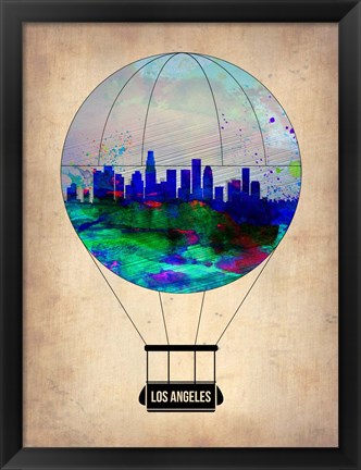 Framed Los Angeles Air Balloon Print