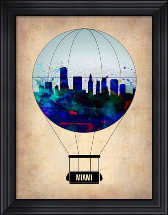 Framed Miami Air Balloon Print