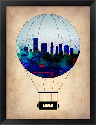 Framed Miami Air Balloon Print