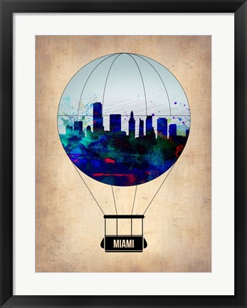 Framed Miami Air Balloon Print