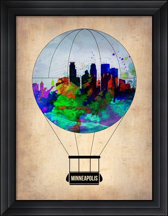 Framed Minneapolis Air Balloon Print