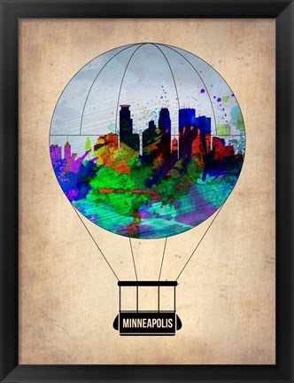 Framed Minneapolis Air Balloon Print