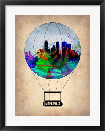 Framed Minneapolis Air Balloon Print