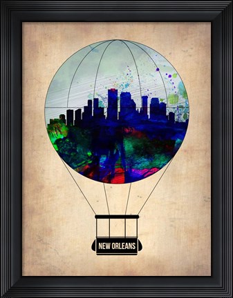 Framed New Orleans Air Balloon Print