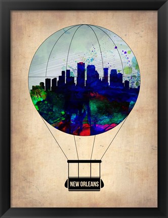 Framed New Orleans Air Balloon Print