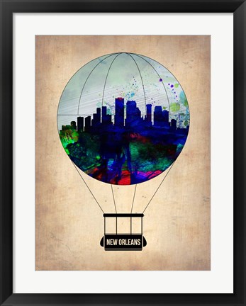 Framed New Orleans Air Balloon Print